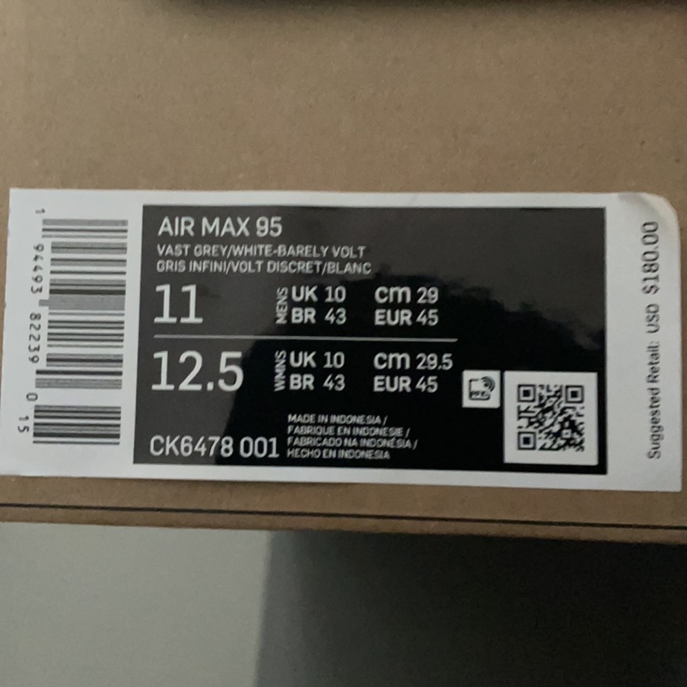 Nike Air Max 95 Recycled Canvas Size 11 - Picture 5 of 6